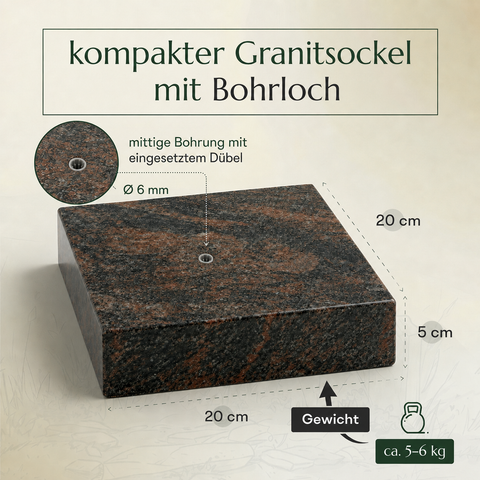 Lampen- und Vasensockel 20x20x5 cm
