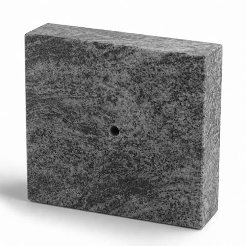 Lamp and vase base 20x20x5 cm granite polished, weatherproof