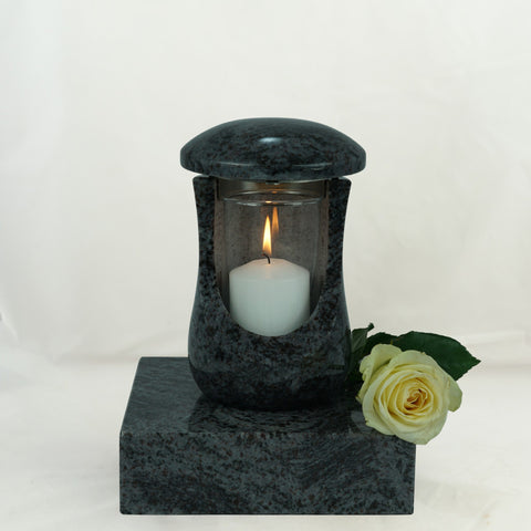 Ceres grave lantern in polished granite
