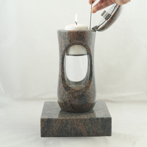 designgrab Set Grablampe Design-Small 27 cm mit Sockel aus Granit, hochglanzpoliert & wetterfest