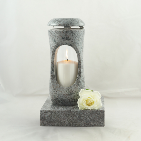 designgrab Set Grablampe Design-Small 27 cm mit Sockel aus Granit, hochglanzpoliert & wetterfest