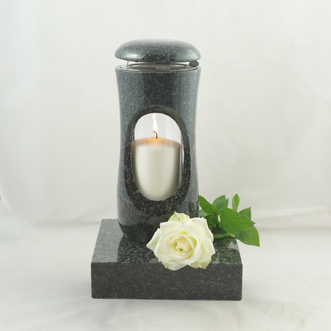 designgrab Set Grablampe Design-Small 27 cm mit Sockel aus Granit, hochglanzpoliert & wetterfest