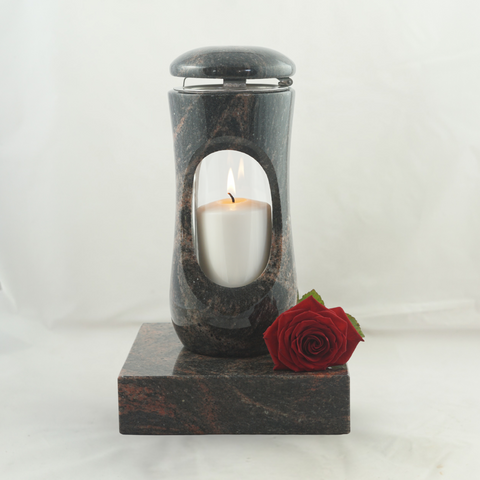 designgrab Set Grablampe Design-Small 27 cm mit Sockel aus Granit, hochglanzpoliert & wetterfest