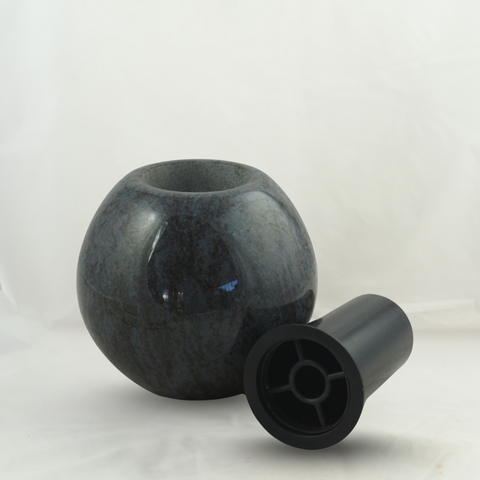 Grave vase ball made of granite – spherical, various colors