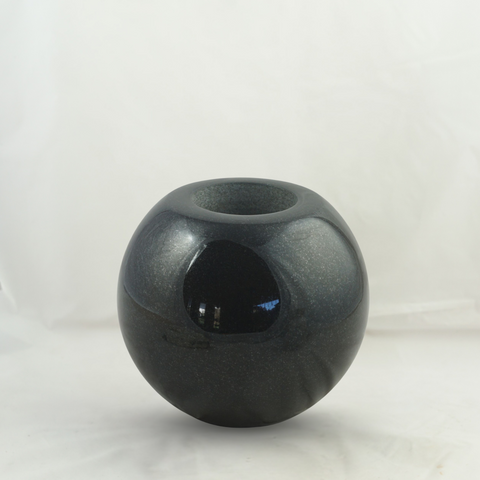 Grave vase ball made of granite – spherical, various colors