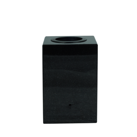 Grabvase Cube-XL aus Granit – schwarz, massiv, schwer