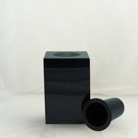Grave vase Cube-XL made of granite – cubic, various colors