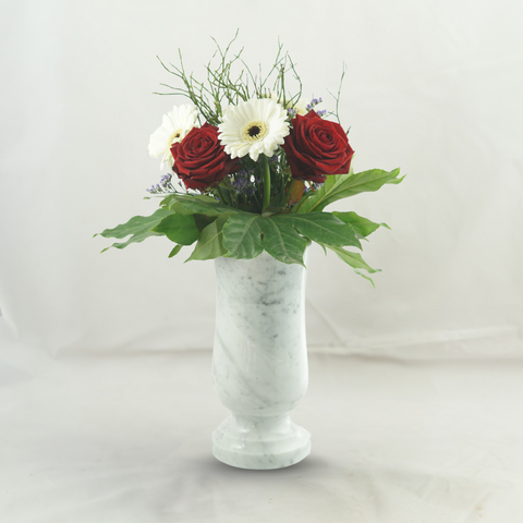 Grave vase Taille-medium made of granite – slim-cylindrical, various colors