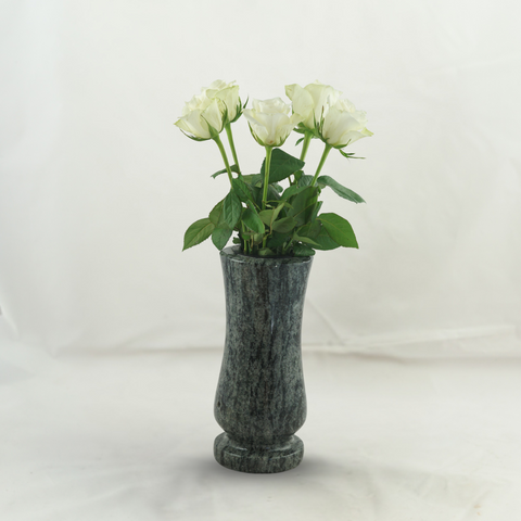 Grave vase Taille-medium made of granite – slim-cylindrical, various colors