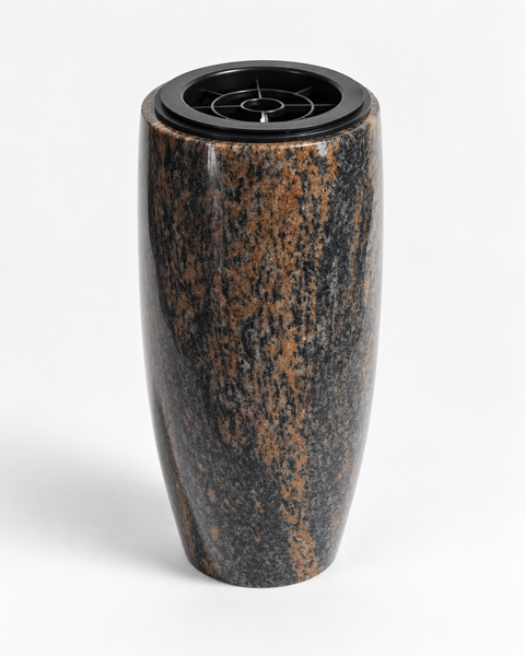 Elegance grave vase – rectangular, various colours Swedish Black