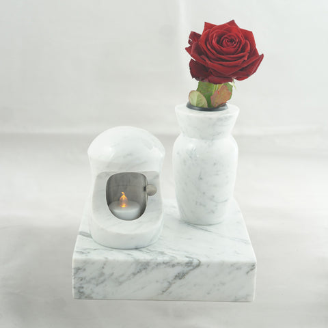 Set "petit" Carrara Marmor mit Sockel