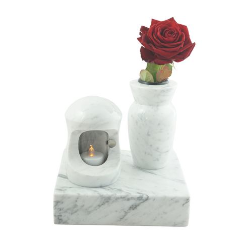 Set "petit" Carrara Marmor mit Sockel