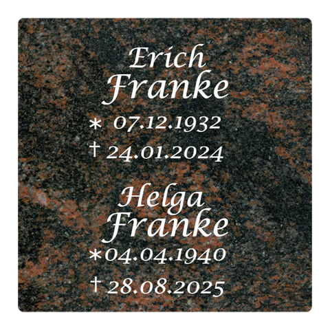 6cm Höhe - Liegeplatte Rechteck