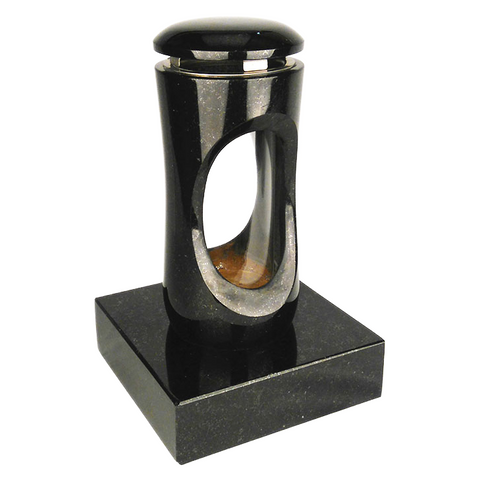 designgrab Set Grablampe Design-Small 27 cm mit Sockel aus Granit, hochglanzpoliert & wetterfest