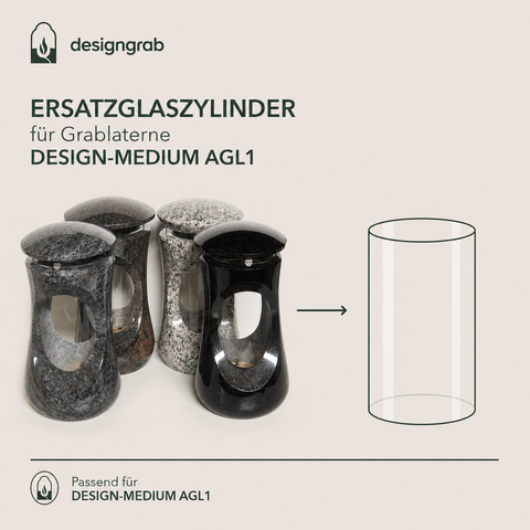 Glaszylinder für Grablampen