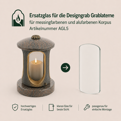 Ersatzgläser für Grablaternen – 2 bis 4 Scheiben