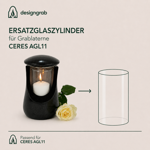 Glaszylinder für Grablampen