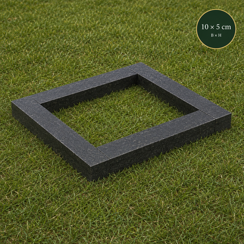 Grabeinfassung aus Granit Nero Impala – Profil 10 × 5 cm