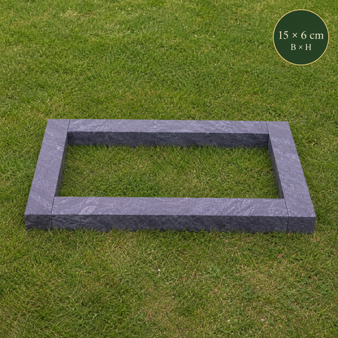 Grabeinfassung aus Granit Orion – Profil 15 × 6 cm