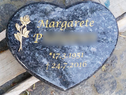 Heart plate made of granite various types of granite