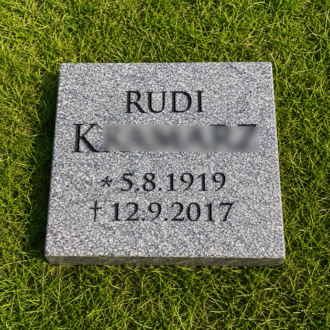 Grabplatte rechteckig 6 cm Stärke