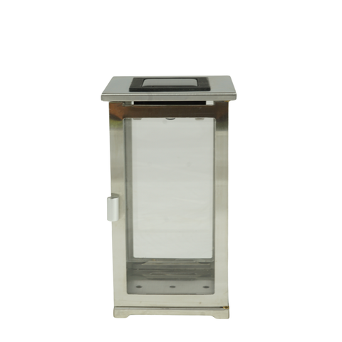 Venezia grave lamp made of stainless steel, silver-coloured, 13×13×24 cm