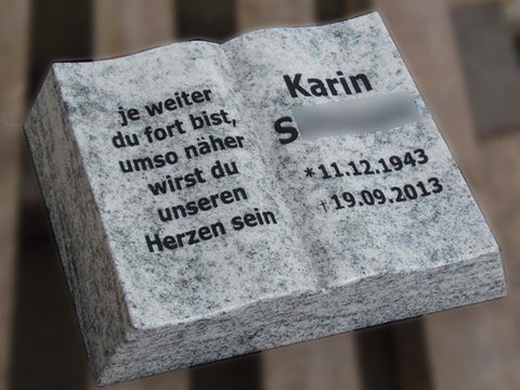 Liegestein "offenes Buch"